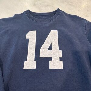 Brandy Melville Navy Crewneck Sweater with White 14